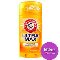 Arm &amp; Hammer, UltraMax, Solid Antiperspirant Deodorant, Unscented 73 g อาร์ม &amp; แฮมเมอร์ ดรลออนระงับกลิ่นกาย เนื้อแป้ง สูตรไม่มีน้ำหอม ปกป้องเหงื่อและกลิ่น ยาวนาน