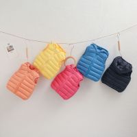 （Good baby store） Children Down Cotton Vest Girls Hooded Jacket Winter Waistcoats Boy Baby Autumn Outerwear Coats 1 6Years Kids Warm Clothes