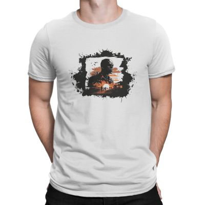 MenS T-Shirt Sticker Vintage Pure Cotton Tees Short Sleeve Dead Island T Shirts O Neck Clothes Unique