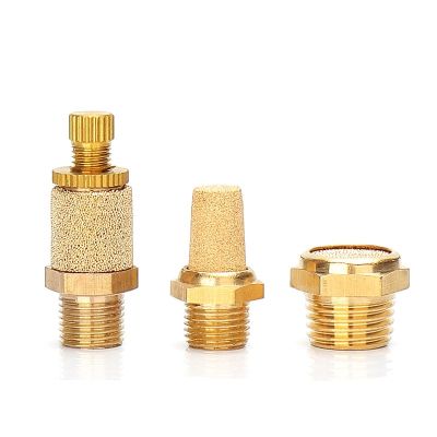 Brass Pneumatic Muffler Silencer Filter M5 1/8 1/4 3/8 1/2 3/4 1 quot;PT Noise absorption Exhaust Muffler Connector