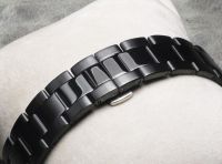 2023 ✥✻ CXP-时尚4 High quality button butterfly buckle black steel watch strap outdoor smart watchSport20mm solid stainless steel watch strap