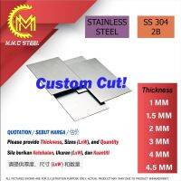 ♝♤ Custom Cut Stainless steel plate SS304 1mm/1.5mm/2mm/3mm/4mm/4.5mm