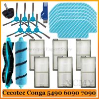 สำหรับ Cecotec Conga 5490 6090 7090เครื่องดูดฝุ่นหุ่นยนต์อะไหล่สำรองแปรงด้านข้างหลักตัวกรอง Hepa อุปกรณ์เสริมสำหรับผ้าม็อบ