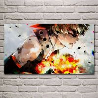 Katsuki Bakugou My Hero Academia งานศิลปะโปสเตอร์ผ้าสำหรับตกแต่งบ้าน