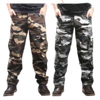 Camouflag Cargo Pants Men Combat Military Work Overalls Straight Pants Eight Pocket Baggy Pants Casual Slacks Trousers Size 29-4