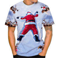 3D Snowman Santa claus Christmas เสื้อยืดผู้หญิงผู้ชาย Casual แฟชั่นพิมพ์ streetwear PLUS ขนาด TEE เด็ก tops Tees