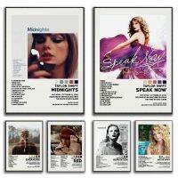 2023 ☃♚▨ Taylors Swifts Pop Music Album Star Hot Midnights Tracklist Posters Prints Wall Art Picture Canvas Painting For Home Room Decor