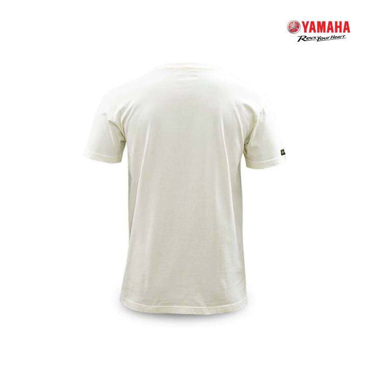 yamaha-เสื้อยืดยามาฮ่าสีเหลืองอ่อน