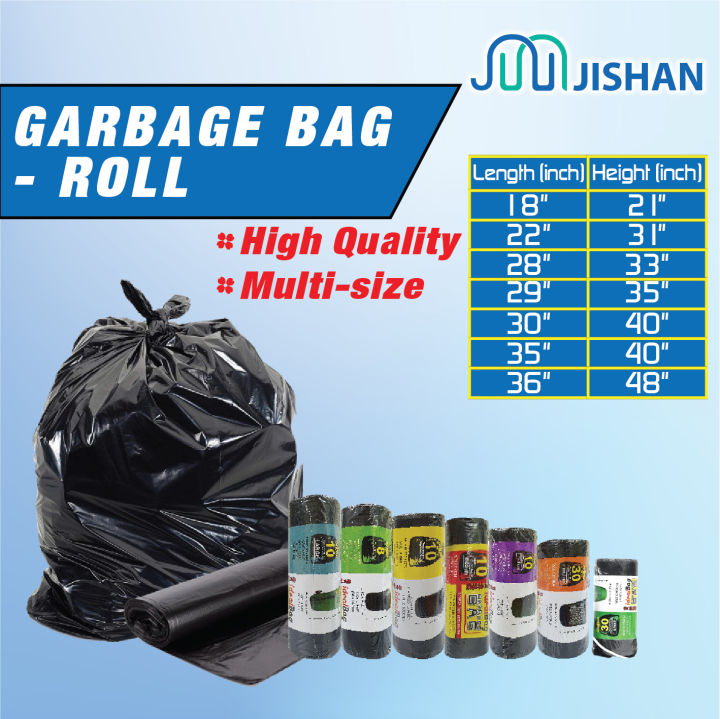 Trash Bags Drawstring Roll Disposable Plastic Garbage Bag 4-5