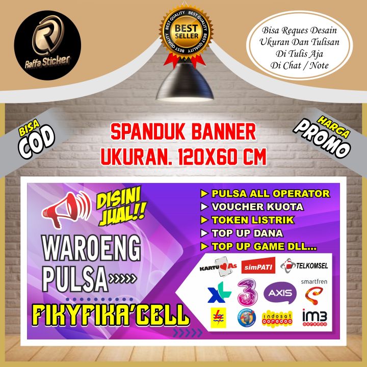 Spanduk Banner Konter Pulsa Spanduk Konter Seluller Termurah Banner Jual Pulsa Lazada Indonesia 