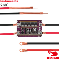 Instruments 99 Gears Of Power Adjustable Mini Spots เครื่องเชื่อมบอร์ดควบคุมสำหรับเชื่อมทรงกระบอกลิเธียม Bat-Tery นิกเกิล-โลหะ Hydride Bat-Teries และ0.1-0.3มม. แผ่นนิกเกิล