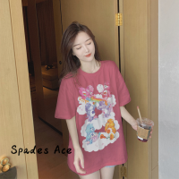 Spades Ace เสื้อครอป เสื้อยืด ชุดเซ็ทผู้หญิง แฟชั่น สบาย เท่ สไตล์ A99J543 42Z231018