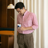 Archive | Poplin Button-Down Shirt (Red/White Stripe) เสื้อเชิ๊ตลายทางกระดุมปลายปกผ้าคอตตอนญี่ปุ่น