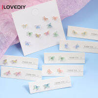 1คู่ Super Fairy สามมิติ Bow Stud ต่างหูชุดผสมขนาดเล็ก Simple Niche Design Hypoallergenic ต่างหูสำหรับผู้หญิง