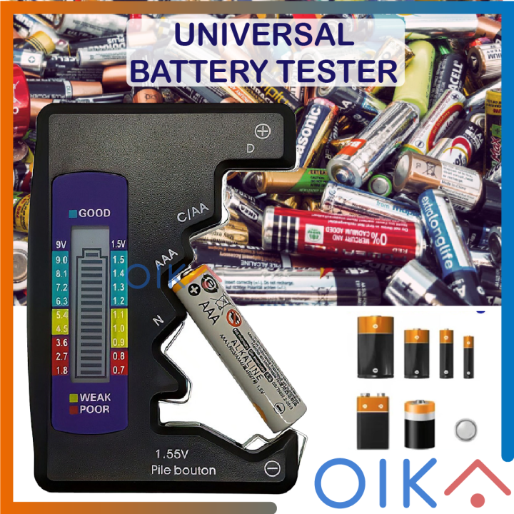 Universal Digital Battery Tester Lcd Display Battery Capacity Check