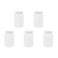 5X Laboratory Chemical Storage Case White Plastic Widemouth Bottle 500ML