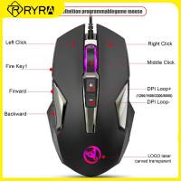 ZZOOI RYRA Wired Mouse With USB Receiver Adjustable 8000DPI Gaming Mice 4-Gear 8 Keys Ergonomic Mouse Computer Notebook Accessories