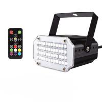 SOLLED 48LEDs 7สีแสงแฟลชพร้อมเสียงระยะไกลเปิดใช้งาน Super Bright กระพริบไฟเวทีสำหรับดีเจปาร์ตี้แสดงคลับดิสโก้【พร้อมสต็อก】