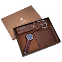 2021 new Mens Gift Set Beautifully Wrapped Watch + Wallet Belt Set Creative Combination Set bnn