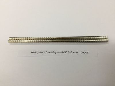 Neodymium Disc Magnets N50 5x3 mm. 100pcs.