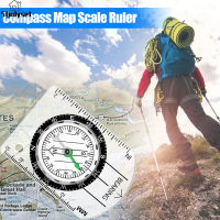 Studyset IN stock Multifunctional Outdoor Equipment Portable Compass Map Scale Ruler for Hiking Camping