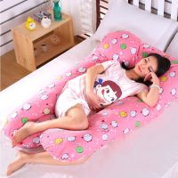 PLW หมอนรองครรภ์ New Printed Sleeping Support Pillow For Pregnant Women Body Cotton Pillowcase U Shape Maternity Pillows Side Sleepers Be หมอนคนท้อง หมอนข้างคนท้อง