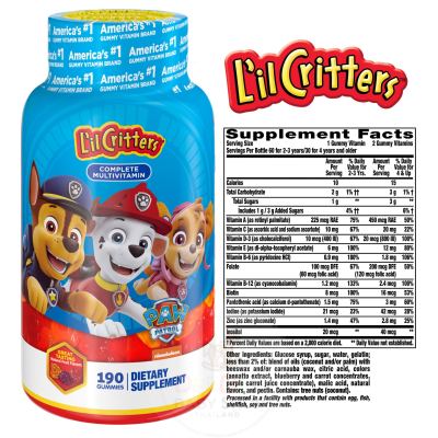 Lil Critters Paw Patrol Complete Multivitamin (190 Gummies)
