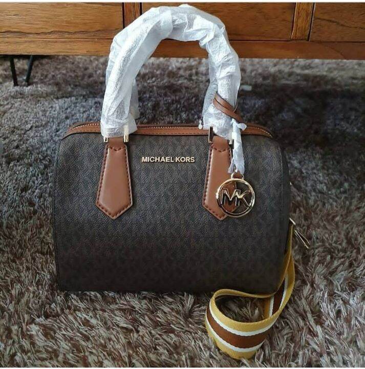 Guaranteed Original Michael Kors Hayes Small Duffle Crossbody Bag