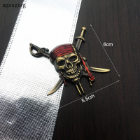 agasgbrg รถจัดแต่งทรงผม3D Metal Pirate Skull Emblem Badge สติ๊กเกอร์สติ๊กเกอร์สติ๊กเกอร์รถจักรยานยนต์ Auto COVER scratches อุปกรณ์เสริมตกแต่งบุคลิกภาพ