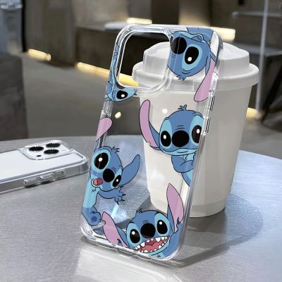 เคสโทรศัพท์มือถือ แบบใส ลาย Stitch กันกระแทก สําหรับ iphone 14 pro max 11 13 12 7Plus 7 8 Plus X XR XSMax