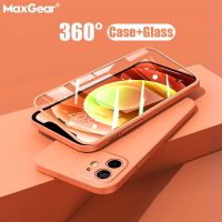 ✉✙ 360 Full Cover Front Glass Back Case for iPhone 12 13 11 Pro Max X XR XS Max 7 8 Plus SE2 Lens Protection Shockproof Matte Funda