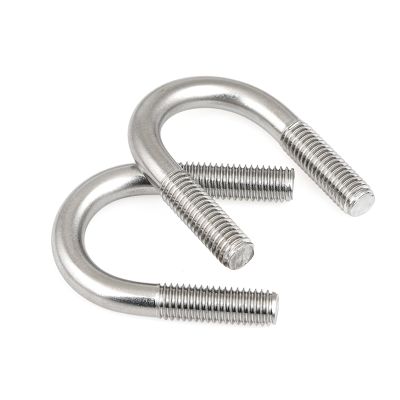 【CW】 10pcs/lot DIN3570 Stainless steel U shaped tube clamp bolts M6x8/10/12/14/16/18/20/22/25/27/33/38/42/45/48/51/57/60 133