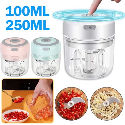 【CW】 100/250mL Electric Garlic Masher Cutter Ginger Machine for Food Crusher Vegetable USB Charging