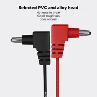 ปลั๊กกล้วยถึงคลิปจระเข้สายทดสอบ PVC Multi Purpose Power Supply Interface Line ความเหนียวดีไม่หลุดออกพร้อมตะขอทดสอบแบบกลมสำหรับมัลติมิเตอร์