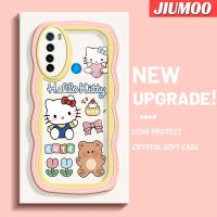 เคส JIUMOO สำหรับ Xiaomi Redmi Note 8 2021 Note 8T เคสนิ่มลาย Hello Kitty แฟชั่นเคสโทรศัพท์แบบใสเรียบง่ายลายการ์ตูนเลนส์กล้องถ่ายรูปป้องกันการกระแทกเคสซิลิโคนเคสใส