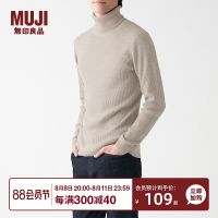 MUJI MUJI Mens Ribbed Washable Turtleneck Long Sleeve Knit