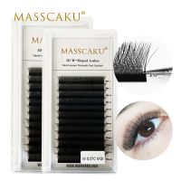 【CW】 New Design W shaped mink lashes synthetic fiber materials individual eyelashes extension makeup mesh net cross false eyelash