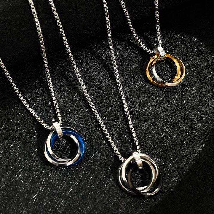 cc-fashion-round-pendant-outlet-three-necklace-chain-men-women-wholesale-choker-jewelry-shipping