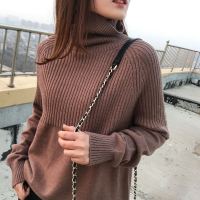 High quality turtleneck sweater ladies winter pullover cashmere sweater solid knit sweater fall fashion sweater