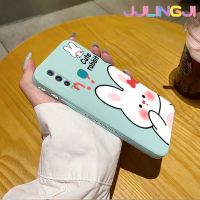 Jlingji เคสสำหรับ Vivo Z1 Pro เคส Z5x การ์ตูนน่ารักกระต่ายเคสมือถือนิ่มบางลวดลายเคสขอบสี่เหลี่ยมด้านข้างเป็นซิลิโคนเคสป้องกันการกระแทก