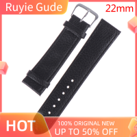 Ruyie 12-22มม.สายสีดำสีน้ำตาล litchi stripe สายหนัง PU