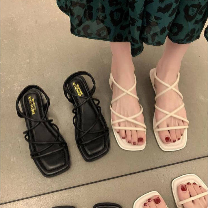 kkj-mall-รองเท้าแตะ-รองเท้าหญิง-รองเท้าแฟชั่นญ-เกาหลี-แฟชั่น-สินค้ามาใหม่-ก้นแบน-รองเท้าแตะ-รองเท้าแตะแบบหนีบ