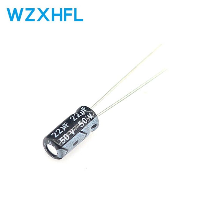 50pcs-22uf-50v-22mfd-50volt-5-11mm-aluminum-electrolytic-capacitor-radial-22mf50v-22uf50v-50v22mf-50v22uf-watty-electronics