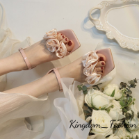 Kingdom_Fashion ร้องเท้าผูหญิง รองเท้าแตะลิ่ม รองเท้าแตะเสริมส้นผู้หญิง รองเท้ารัดส้น สะดวกสบาย อ่อนนุ่ม ความหนาพื้นรองเท้า 2023 ใหม่ B24G0HG 37Z230912