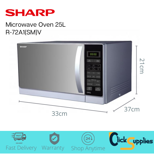 SHARP Microwave Oven with Grill 25L Touch Control R72A1(SM)V Lazada