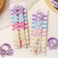 10pcs Cute Girls Nylon Flower Hair Ties Candy Elastic Bow Hair Bands Pigtails Hair Rope Rubber Hair Gum Scrunchies Accessories Hair Accessories