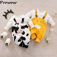 ☇✼№ Prowow 0-18m outono inverno roupas de bebê recém-nascido manga longa urso dos desenhos animados do macacão bonito para bebês da menina menino