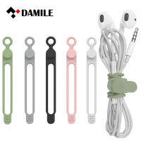 DAMILE CS01L สายรัดซิลิโคน,นำมาใช้ใหม่ยืดหยุ่นผูกลวดสายออแกไนเซอร์สายรัดสำหรับการจัดระเบียบสายหูฟังสาย USB สายชาร์จสาย