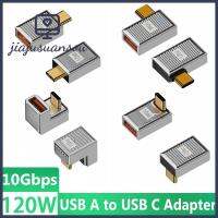 JIAJUSUANSOU ตัวแปลงสัญญาณข้อมูลประเภท C เป็น USB-A 10Gbps ตัวเมียเป็นตัวผู้120W ชาร์จเร็ว USB-C เชื่อมต่อโทรศัพท์มือถือแบบมืออาชีพอะแดปเตอร์ OTG ที่สำนักงานบ้าน