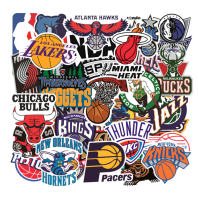 ⚡พร้อมส่ง⚡50ชิ้น บาสเกตบอล basketball sticker พลาสติกกันน้ำ สีคมชัด ตัวอย่างด้านในจ้า